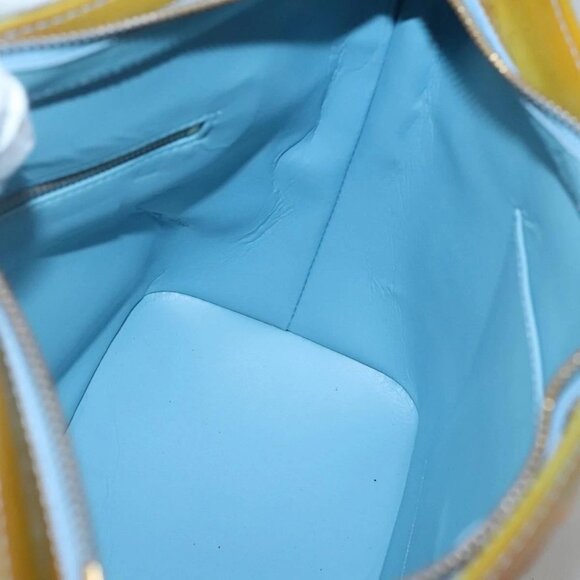 LOUIS VUITTON Monogram Vernis Houston Hand Bag Baby Blue M91005 LV Auth 130139 - Picture 11 of 16